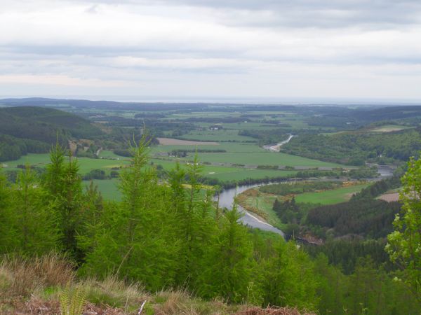 Looking north down the Spey Valley towards the Moray Firth