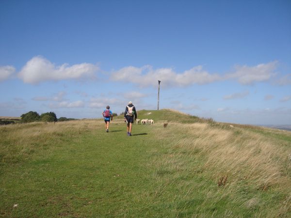 Ascending Walbury Hill to The Gibbet (Kathy Tytler)