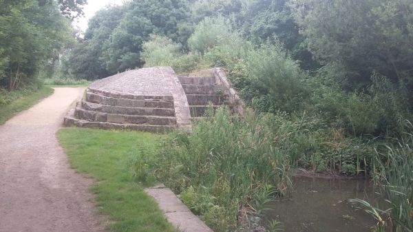 Lock of the abandoned Hollingwood Canal at Daisy Nook Country Park