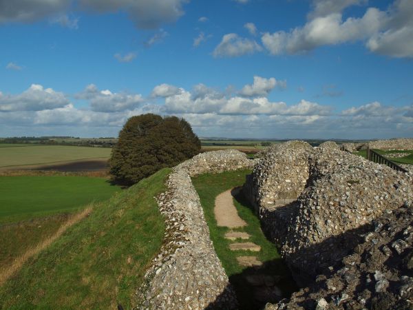 Ruins of the former castle at Old Sarum