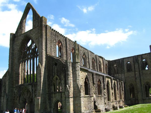 The medieval ruins of Tintern Abbey, Wye Valley