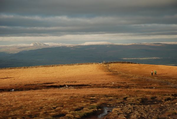 The summit of Pendle Hill in winter
