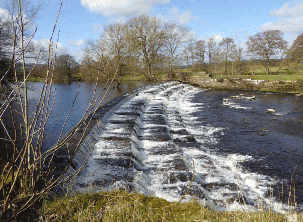 Weir at Burley in Wharfedale -  Burley Bridge Association