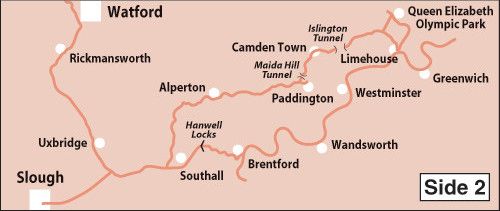 Heron Maps - Grand Union Canal: Milton Keynes to London, London Ring & East London Ring Side 2