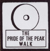 Badge & certificate for Pride of the Peak Walk