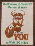 Badge & certificate for Sherwood Foresters Memorial Walk