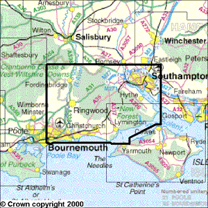 OS Explorer 22 - New Forest, Southampton, Ringwood, Ferndown, Lymington ...