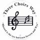 Waymark: Treble clef, name and 'Blessed is the eye between Severn and Wye' in black on white disc
