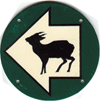 Waymark: Letters GRW and deer emblem