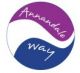 Waymark: Path name on purple and blue background