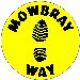 Yellow dics with bootprint and Mowbray Way name