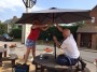Lucy & Dave take on the how to put up the umbrella challenge'!