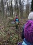 Gill taking a photo of the Jubilee Wood stone Gill taking a photo of the Jubilee Wood stone