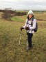 Francoise with white trecking poles which were immaculately clean Francoise with white trecking poles which were immaculately clean