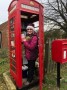 A telephone box doubling as a library. Gill just borrowing a book. How she'll return it I don't know. A telephone box doubling as a library. Gill just borrowing a book. How she'll return it I don't know.
