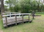 Part of Allcotts Bridge (No 6), now spanning a piece of grass Part of Allcotts Bridge (No 6), now spanning a piece of grass