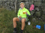 Dave and Merrian have done their last, number 180, English Dewey - Wolfhole Crag in the Forest of Bowland.  A beer to celebrate, sheltering from the wind behind the wall. Just 95 Welsh ones left, out of 241