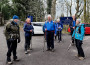 Preprandial pause at the entrance to Hoddom Castle