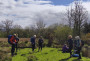 Lunch stop by the bridge over Newlands Beck