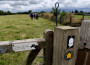 Following the National Trail towards Drumburgh Following the National Trail towards Drumburgh