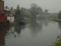 Onto a misty canal Onto a misty canal