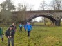 Passing underneath the railway. Passing underneath the railway.
