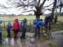 Queue for a stile. Queue for a stile.
