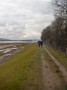 Walking into Arnside on the old railway track. Walking into Arnside on the old railway track.