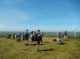  The group admire the stunning views from the top of Knowl Hill