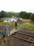 Crossing the railway safely. Crossing the railway safely.
