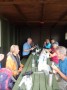 Lunch in the smoking shelter. Lunch in the smoking shelter.
