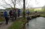 Crossing one of the many streams Crossing one of the many streams