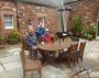 Drinks in the courtyard Drinks in the courtyard