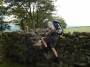 Dave demonstrates his stile climbing technique Dave demonstrates his stile climbing technique