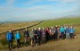 Group in the sunshine, Ingleborough in the distance Group in the sunshine, Ingleborough in the distance