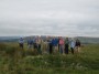 Group at trig point on Harden Moor Group at trig point on Harden Moor
