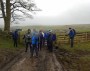 A shower and a muddy track A shower and a muddy track