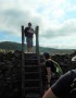 Caz has fun on the ladder stile Caz has fun on the ladder stile