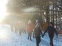 Walking in the winter sun