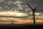 Wind farm sunset Wind farm sunset