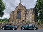 Classic cars by Downham Church