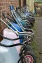 Wall of wheelbarrows Wall of wheelbarrows