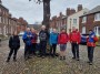 The group at the Moravian settlement The group at the Moravian settlement
