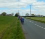 Single file on the road Single file on the road