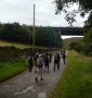Off towards the track, M62 above Off towards the track, M62 above
