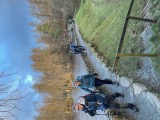 Along the Reservoir dam