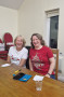 Caz and Sandra show off their Christmas T Shirts