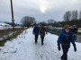 Even the canal path is snowy