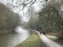 Icy path on the canal Icy path on the canal