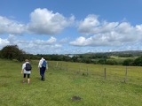 The hills to our right
